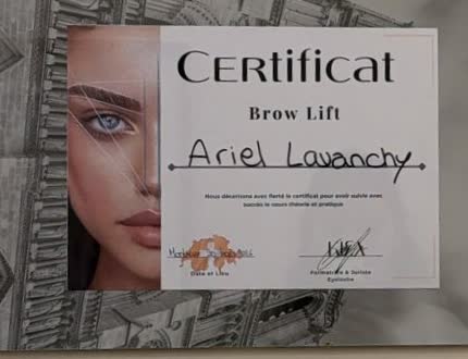 Certificat Brow Lift — Ariel Lavanchy