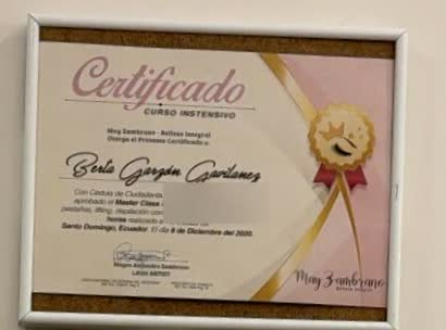 Certificat May Zambrano — Master Class extension de cils, lifting et épilation au fil, 2020